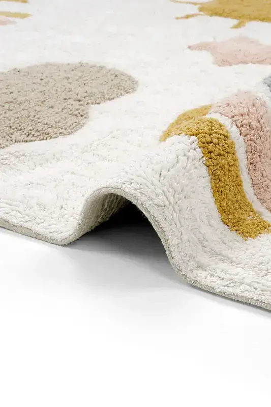 Cool Cotton Cream Color Baby Carpet Machine Washable Non-Slip Base Soft Touch Kids Carpet-Colorful 9 - 5