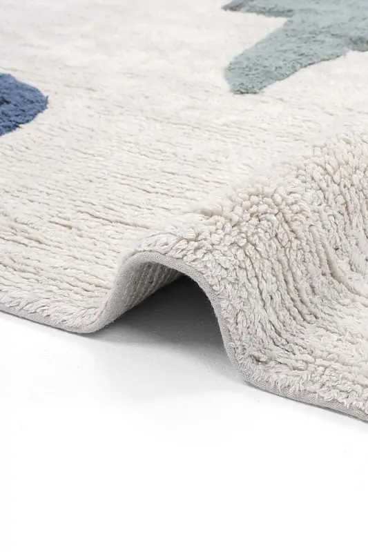 Cool Cotton Krem Bebek Halısı Makinede Yıkanabilir Kaymaz Taban Yumuşak Dokulu Dinazor Çocuk Halısı - Renkli 7 - 5