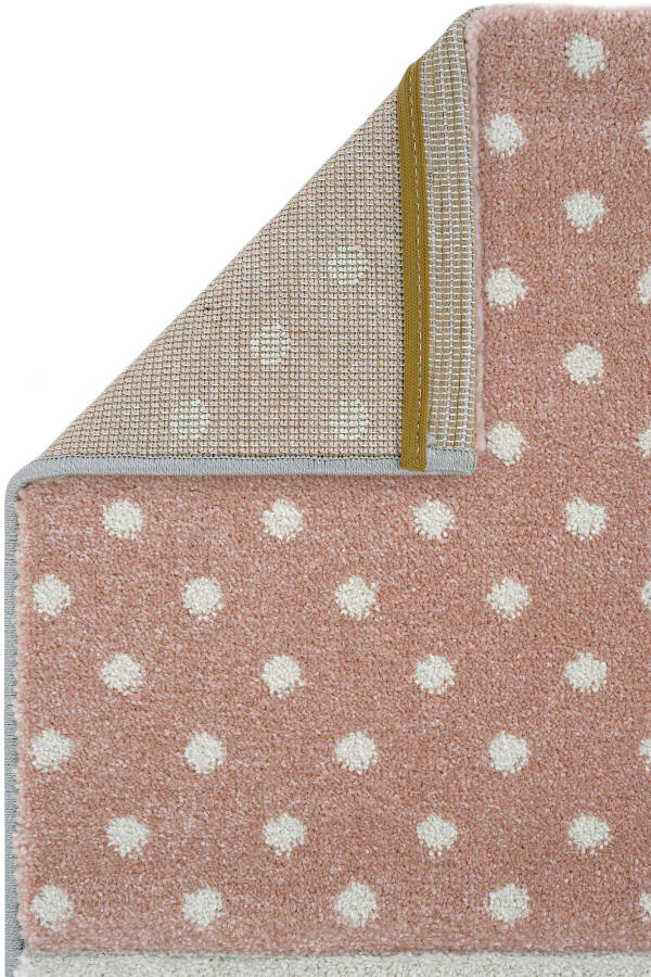 Cool Kids 05 Grey Pink Children's Room Rug Anti-Dust Soft Textured Baby Room Rug - 4