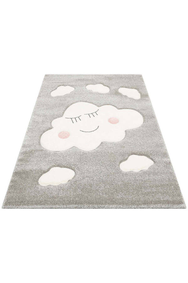 Cool Kids 09 Grey Kids Room Rug Anti-Dust Soft Textured Baby Room Rug - 19