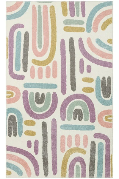 Cool Kids 20 Pastel Bolalar Xonasi Gilami Chang'i Chiqarmaydigan Yumshoq To'qimalı Chaqaloq Xonasi Gilami - 8