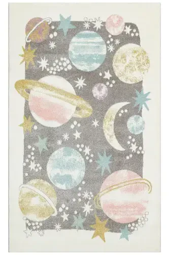 Cool Kids 23 Pastel Çocuk Odası Halısı Hav Toz Vermez Yumuşak Dokulu Bebek Odası Halısı-Pastel 3 - 2