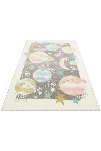 Cool Kids 23 Pastel Çocuk Odası Halısı Hav Toz Vermez Yumuşak Dokulu Bebek Odası Halısı-Pastel 3 - 5