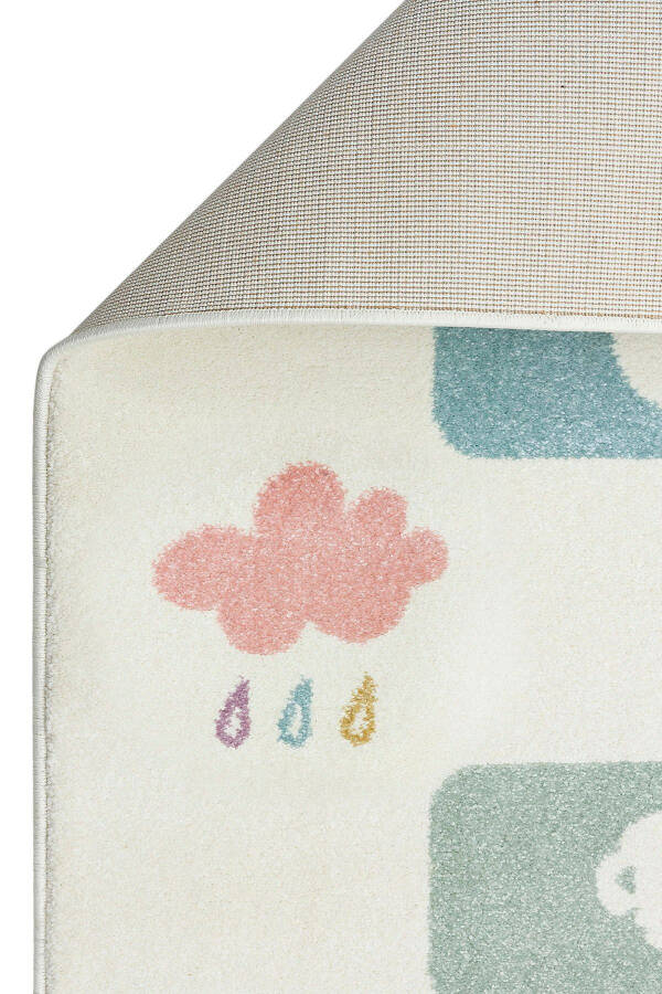 Cool Kids 25 Pastel Children's Room Rug Anti-Dust Soft Textured Baby Room Rug - 21