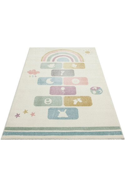 Cool Kids 25 Pastel Children's Room Rug Anti-Dust Soft Textured Baby Room Rug - 24