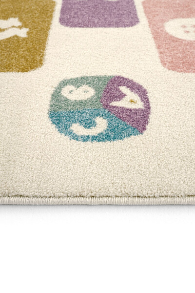 Cool Kids 25 Pastel Children's Room Rug Anti-Dust Soft Textured Baby Room Rug - 6