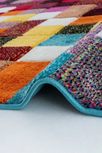 Cool Kids 26 Multi Çocuk Odası Halısı Hav Toz Vermez Yumuşak Dokulu Bebek Odası Halısı-Renkli - 5