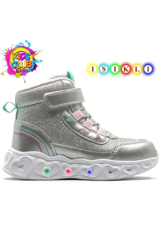 Cool Kids Ortopedik Yorug'likli Tag'li Qizlar uchun Botinkalar (KUMUSH) 