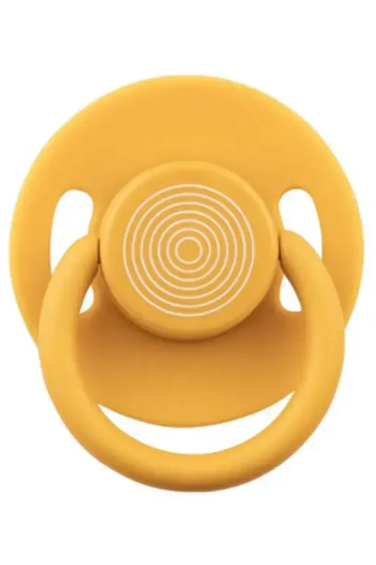 Cool Round Tip Pacifier No: 3 - Mustard - 1