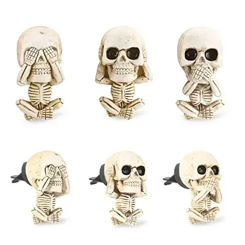 Cool Skull Car Decor for Truck Air Fresheners Vent Clips Cars Scent Freshener Things Goth Automotive Interior Aesthetic Halloween Decorations Mens Accessories Funny Christmas Gifts for Women Men - 6
