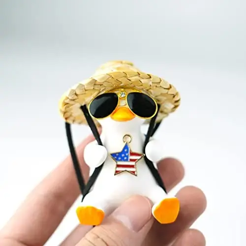 Cool Swinging Duck Car Hanging Ornament, Pendant Interior Rearview Mirror Decoration and Car Rear View Mirrior Hanging Accessories - 5