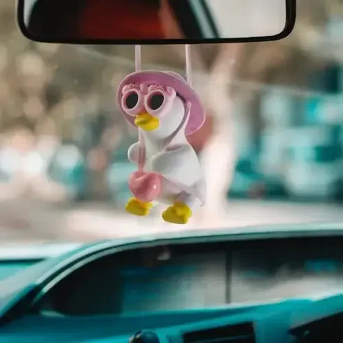 Cool Swinging Duck Car Hanging Ornament, Pendant Interior Rearview Mirror Decoration and Car Rear View Mirrior Hanging Accessories - 3