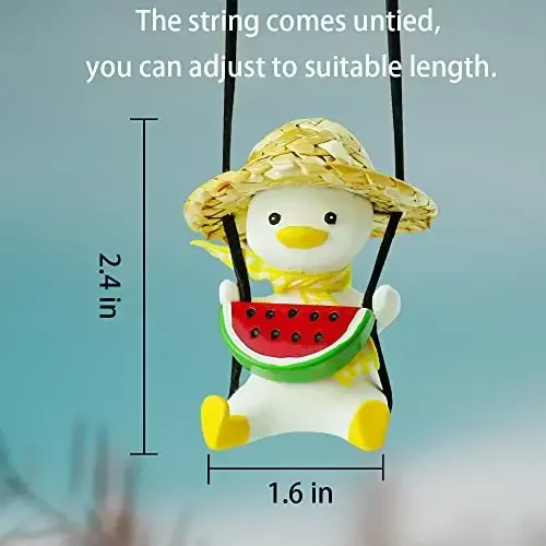 Cool Swinging Duck Car Hanging Ornament, Pendant Interior Rearview Mirror Decoration and Car Rear View Mirrior Hanging Accessories - 3