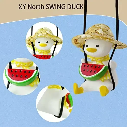 Cool Swinging Duck Car Hanging Ornament, Pendant Interior Rearview Mirror Decoration and Car Rear View Mirrior Hanging Accessories - 4