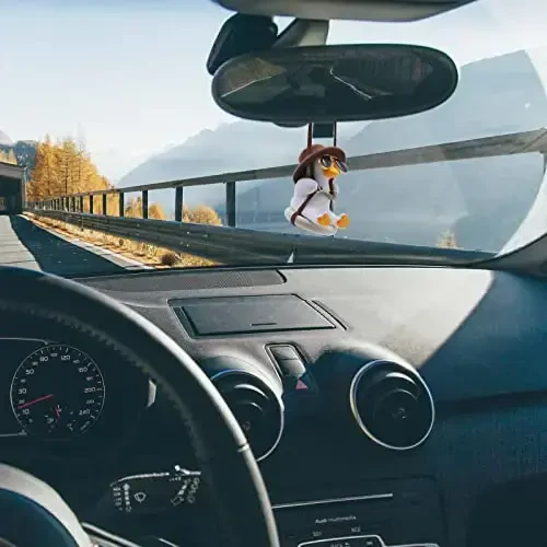 Cool Swinging Duck Car Hanging Ornament, Pendant Interior Rearview Mirror Decoration and Car Rear View Mirrior Hanging Accessories - 5