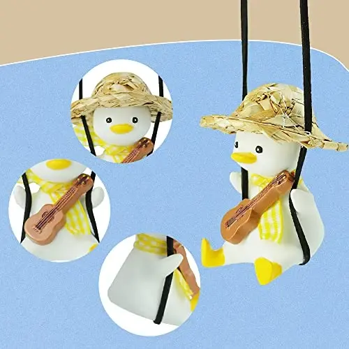 Cool Swinging Duck Car Hanging Ornament, Pendant Interior Rearview Mirror Decoration and Car Rear View Mirrior Hanging Accessories - 4