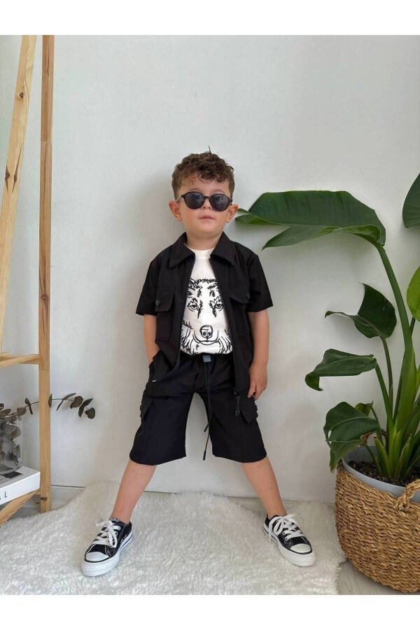 Cool Wolf Print Boy 3-Piece Suit - 1