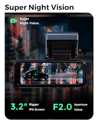 COOLCRAZY 4K Oldingi Kamera, Avtomobillar uchun o'rnatilgan WiFi GPS Dash Kamera, 3,2