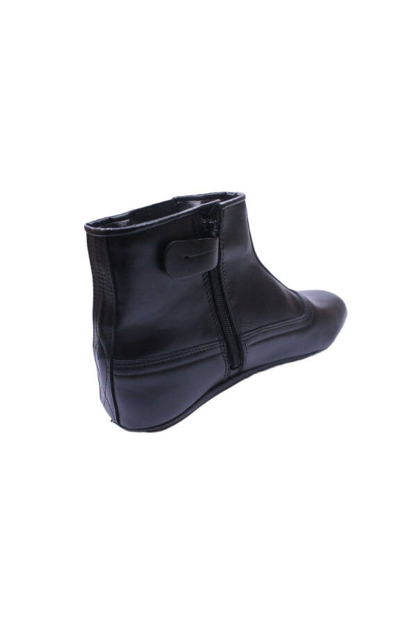 Cooleather Genuine Leather with Sheepskin Lining, Elastic-Zippered Thick Calf Boots - 4