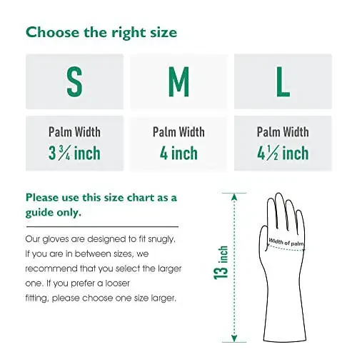 COOLJOB 3 juft rangli paxta astarli va sirpanmaydigan tutqichli uy qo'lqoplari, oshxona va hammomni tozalash uchun suv o'tkazmaydigan qayta ishlatiladigan idish yuvish rezina qo'lqoplari, o'rta - 6