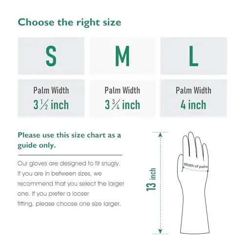 COOLJOB 2 Pairs Thickened Rubber Gloves with Cotton Lining & Non-slip Grip, Colorful Household Long Lasting Dishwashing Gloves for Kitchen & Bathroom Cleaning, Orange & Blue, Small - 7