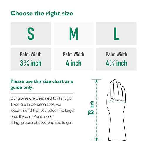 COOLJOB 3 Pairs Colorful Household Gloves with Cotton Liner & Non-slip Grip, Water Resistant Reusable Dish Washing Rubber Gloves for Kitchen & Bathroom Cleaning, Medium - 6