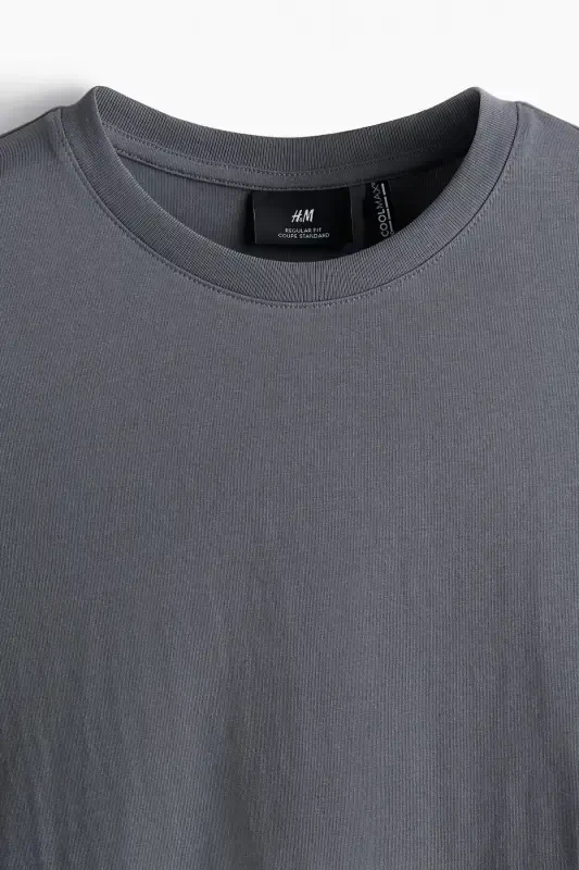 COOLMAX® Regular Fit T-Shirt-Dark gray - 2