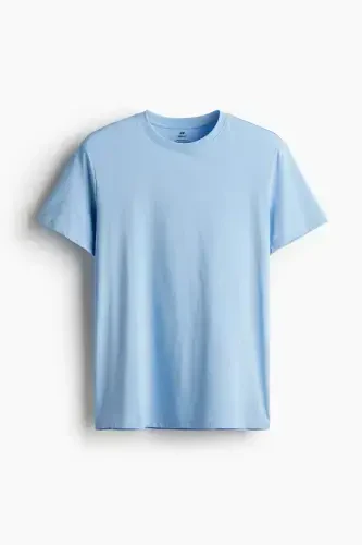 COOLMAX® Regular Fit T-Shirt-Light blue - 4