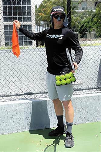 CoolNES - Piklbol, Tennis va Golf to'p tutish uchun - Sochiq iligi va aksessuar joyi bo'lgan sozlanishi bel sumkasi - 4