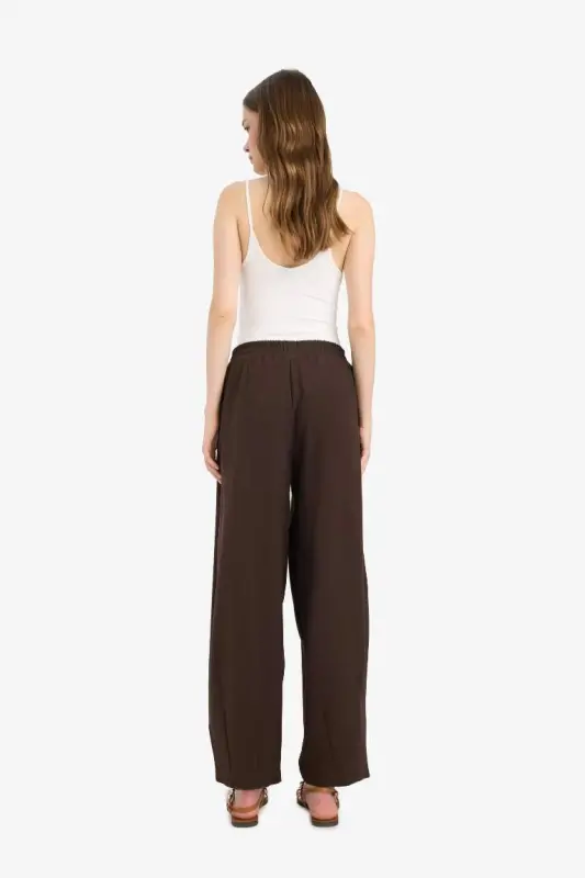 Coool Balloon Fit Normal Bel Pantolon-Kahve - 5