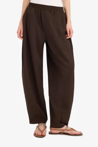 Coool Balloon Fit Normal Bel Pantolon-Kahve - 4