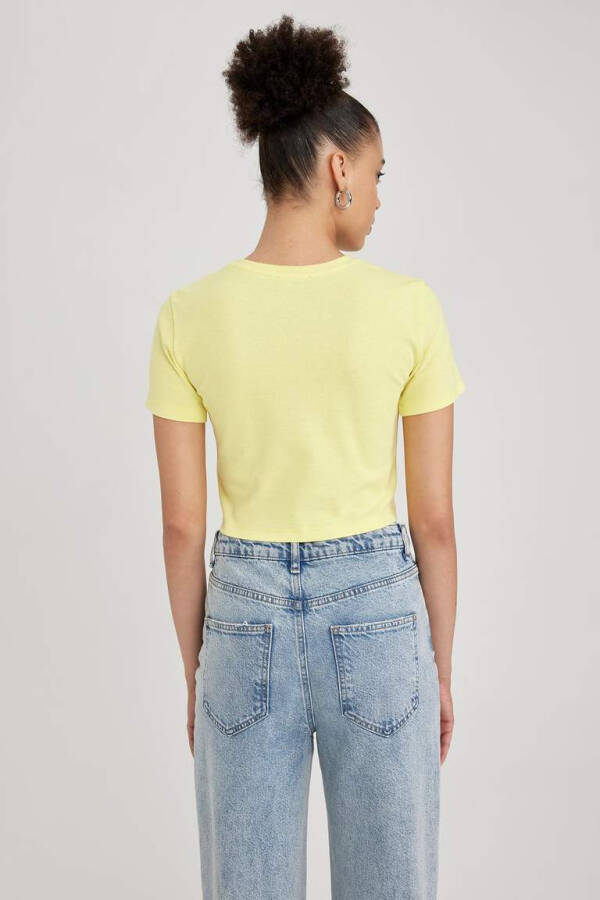 Coool Fitted Ribana Short Sleeve T-Shirt Yellow - 5