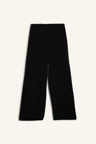 Coool Wide Leg Normal Bel Pantolon-Siyah - 10