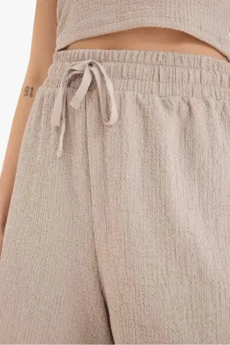 Coool Loose Fit Bürümcük Şort-Bej - 5