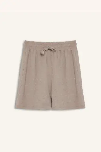 Coool Loose Fit Bürümcük Şort-Bej - 9