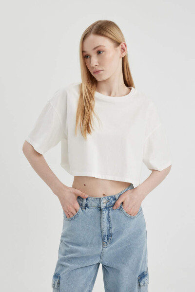 Coool Loose Fit Short Sleeve T-Shirt Off White - 3