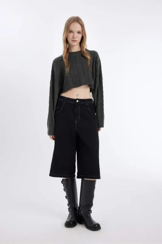 Coool Regular Fit Bisiklet Yaka Triko Kazak T4518AZ23WN - Antrasit-AR61 - 2