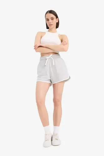 Coool Regular Fit Thick Shorts-Gray Melange - 1