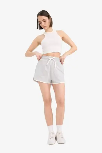 Coool Regular Fit Thick Shorts-Gray Melange - 2