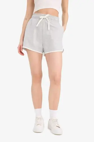 Coool Regular Fit Thick Shorts-Gray Melange - 7