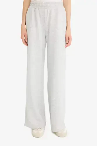 Coool Wide Leg Sport shimi Bel rezinkali keng keng shim - kulrang aralash - 5