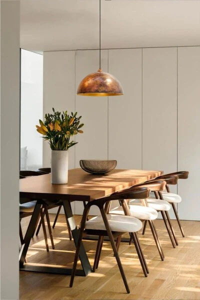 Copper Color Linate Single Pendant Retro Restaurant Dining Meeting Room Desktop Bakery Bar - 30