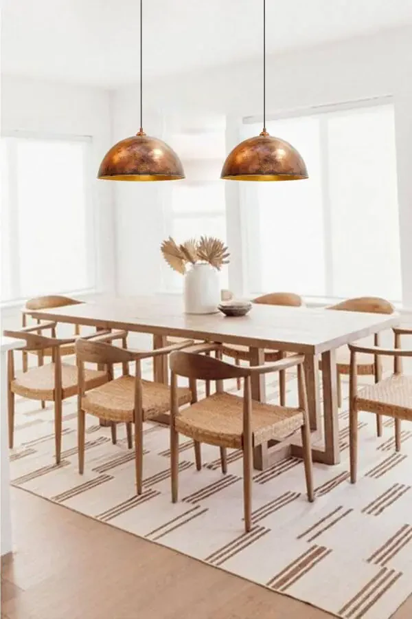 Copper Color Linate Single Pendant Retro Restaurant Dining Meeting Room Desktop Bakery Bar - 31