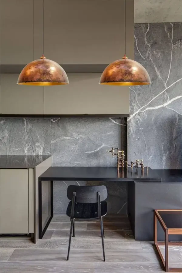 Copper Color Linate Single Pendant Retro Restaurant Dining Meeting Room Desktop Bakery Bar - 11