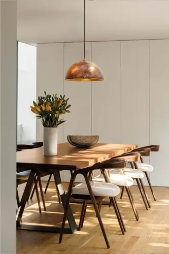Copper Color Linate Single Pendant Retro Restaurant Dining Meeting Room Desktop Bakery Bar - 6