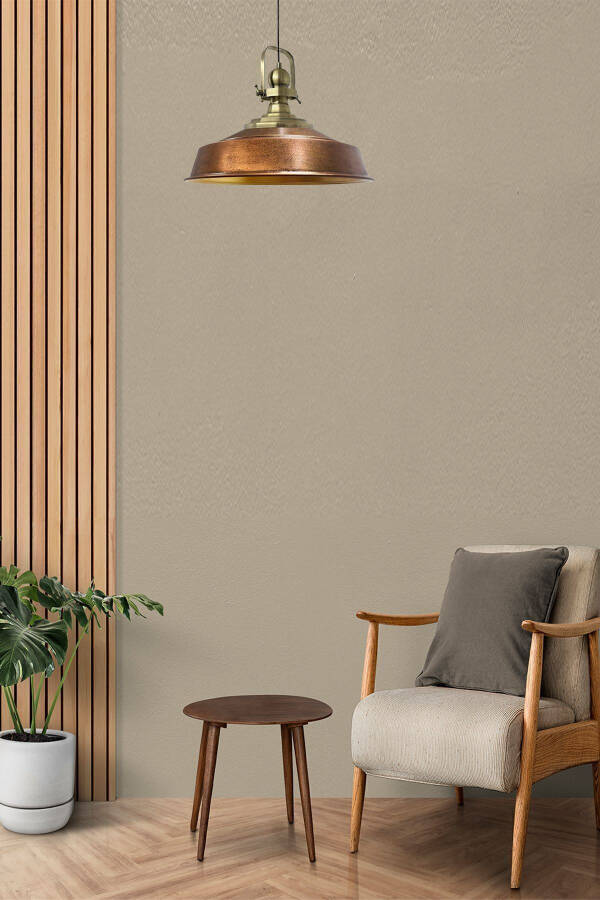 Copper Colored Noble Single Chandelier Antique Head Retro Pendant Lamp Restaurant Hall Lighting - 19