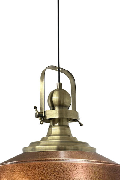 Copper Colored Noble Single Chandelier Antique Head Retro Pendant Lamp Restaurant Hall Lighting - 20