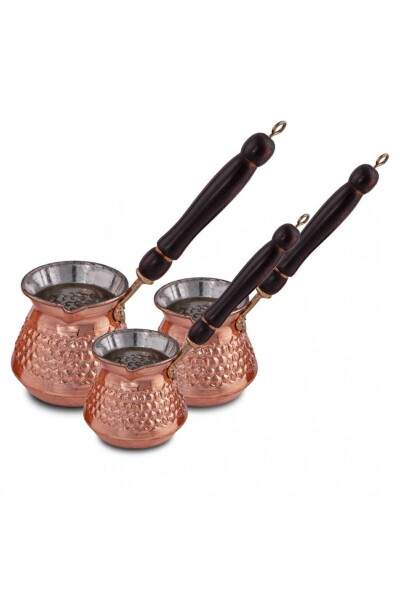 Copper Embossed Coffee Pot 3 Piece Set - 3