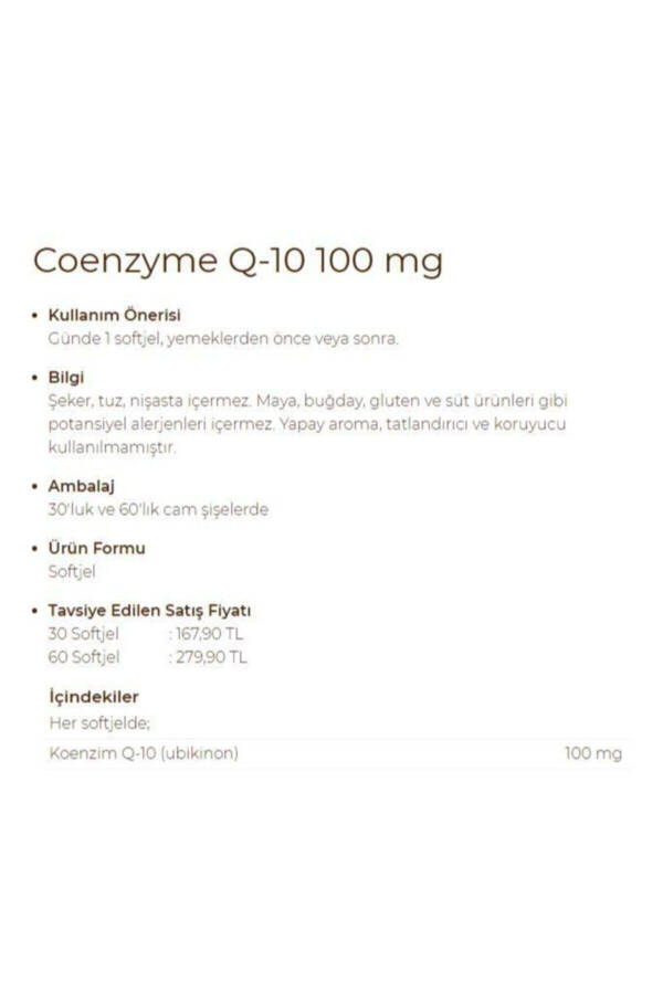 CoQ-10 Coenzyme Q-10 100 Mg 60 Softgel - 2