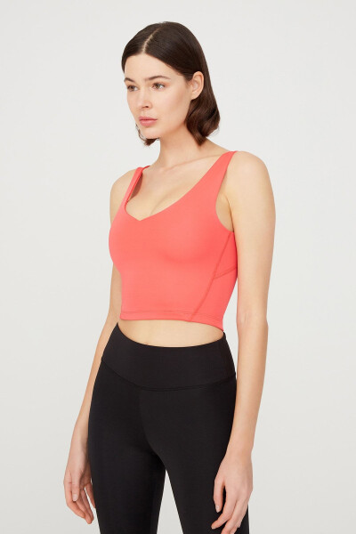 Coral V-Neck Light Support Padded Sports Bra - 4